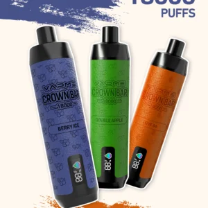 Vapme Crown Bar 18000 PRO MAX 2% 5% Nicotine 18000 puffs Rechargeable Disposable Vapes Bulk buy Wholesale