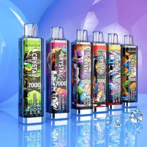 Vapme Crystal 7000 Puffs 2% 5% Nicotine Rechargeable Disposable Vapes Bulk buy Wholesale