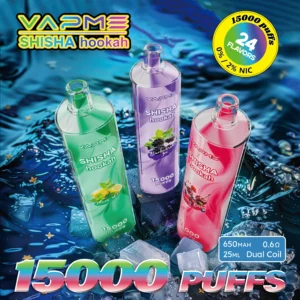 Vapme Shisha Hookah 15000 Puffs 0% 2% Nicotine Rechargeable Disposable Vapes Bulk buy Wholesale