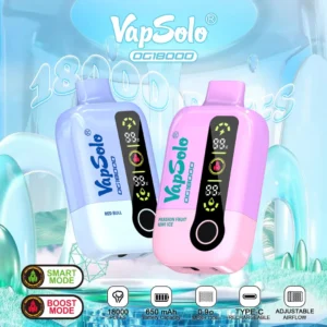 Vapsolo DG 18000 Puffs 2% 5% Low Nicotine Rechargeable Disposable Vapes Pen Bulk Buy Wholesale