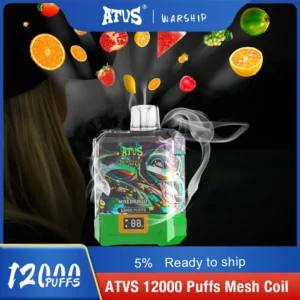 Atvs Warship 12000 Puffs 5% Low Nicotine Rechargeable Disposable Vapes Pen Bulk Buy Wholesale