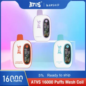 Atvs 16000 Puffs 2% 5% Low Nicotine Rechargeable Disposable Vapes Pen Bulk Buy Wholesale