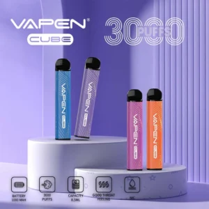 VAPEN Cube 3000 Puffs 2% 5%  Low Nicotine Rechargeable Disposable Vapes Pen Bulk Buy Wholesale