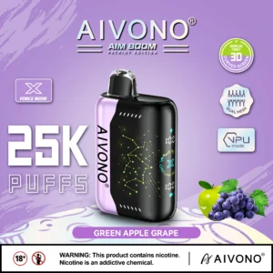 AIVONO AIM BOOM 25000 Puffs Dual Mesh Digital Screen 0% 2% 3% 5% Low Nicotine Rechargeable Disposable Vapes Pen Bulk Buy Wholesale