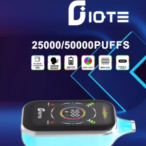 IQTE 50000 Puffs Dual Mesh RGB Full Screen 0% 2% 5% Low Nicotine Rechargeable Disposable Vapes Pen Bulk Buy Wholesale