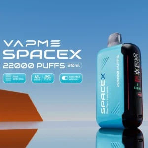 VAPME Spacex 22000 Puffs Digital Screen 0% 2% 3% 5% Low Nicotine Rechargeable Disposable Vapes Pen Bulk Buy Wholesale
